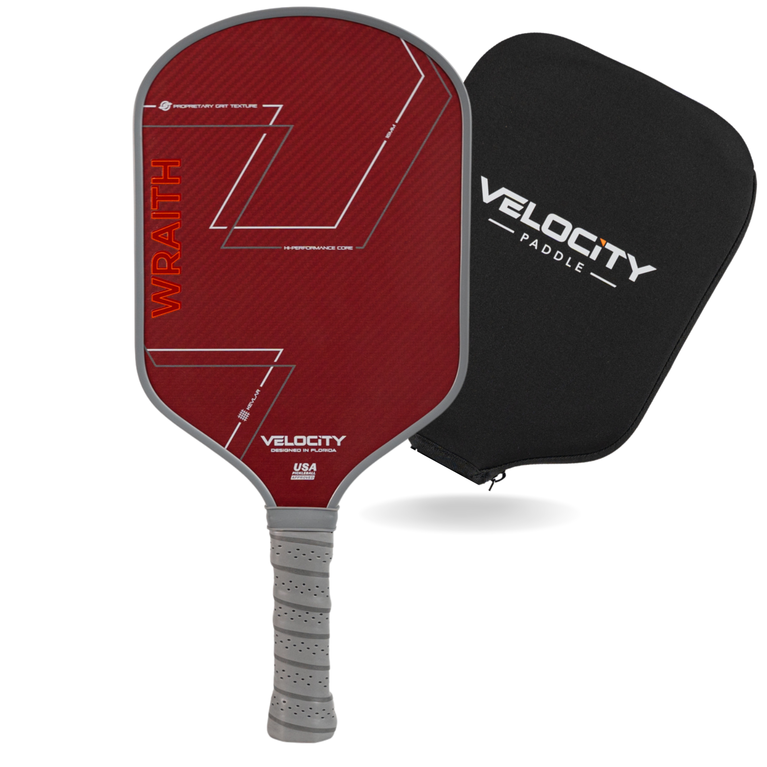 WRAITH DuPont™ Kevlar Pickleball Paddle // GREY (with Cover)