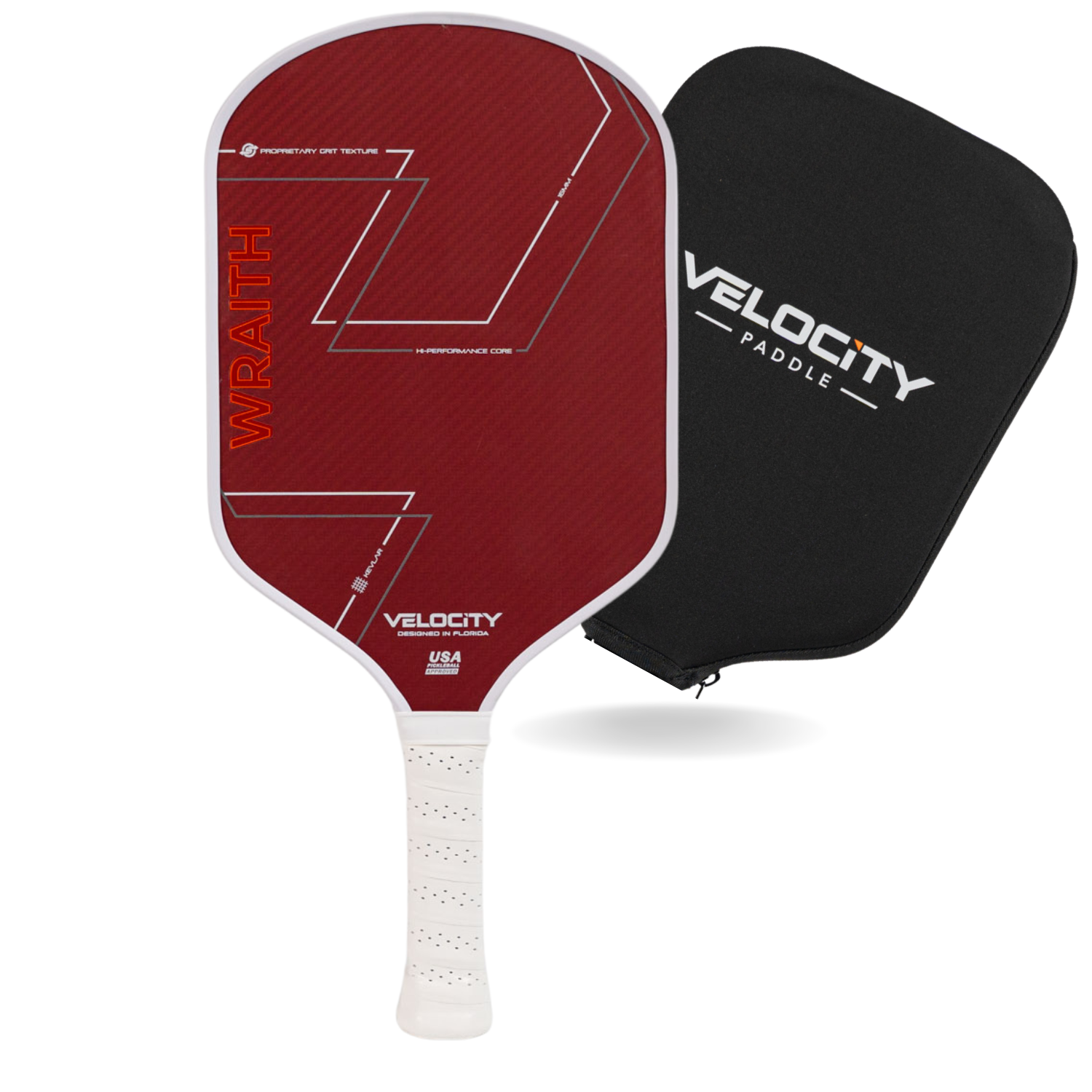 WRAITH DuPont™ Kevlar Pickleball Paddle // WHITE (with Cover)